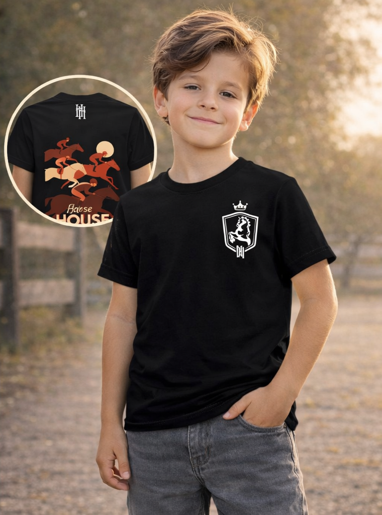 Polera Horse House Negra Niño